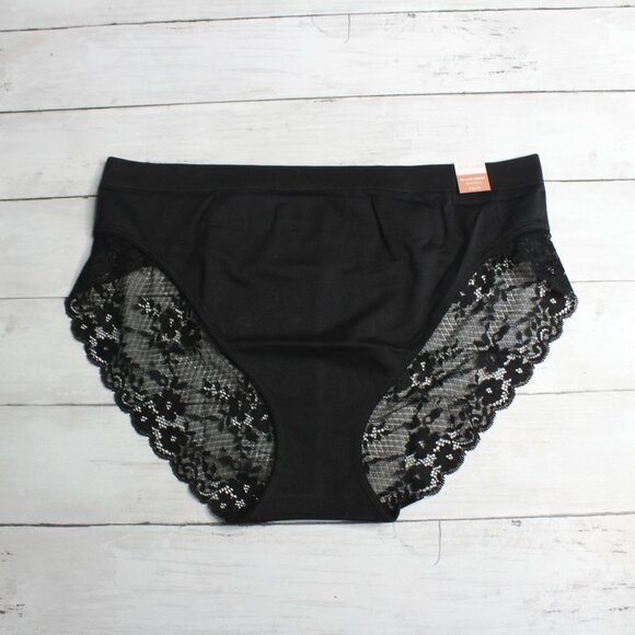 Ambrielle Women's High Cut Brief Panties Size XXL 9 Seamless Open Lace - Picture 1 of 5